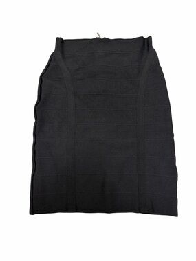 Guess Black Ribbed Pencil Skirt - Women Small - Bandage